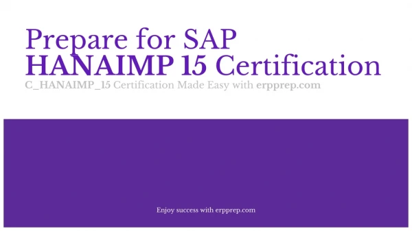 All You Need to Know About SAP HANA Application - C_HANAIMP_15