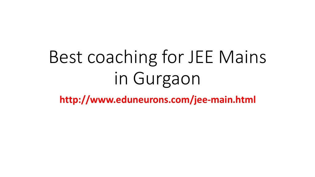 best coaching for jee mains in gurgaon