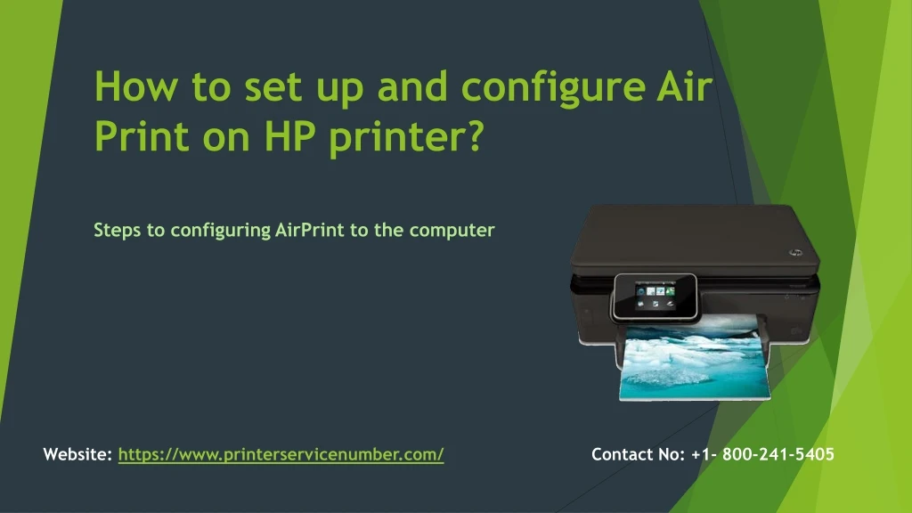 how to set up and configure air print on hp printer