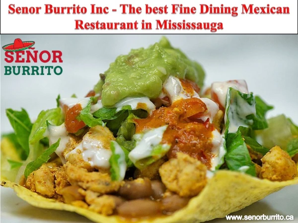 Senor Burrito Inc - The best Fine Dining Mexican Restaurant in Mississauga