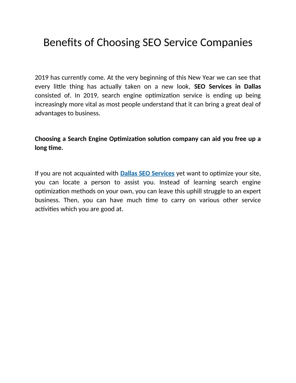 benefits of choosing seo service companies