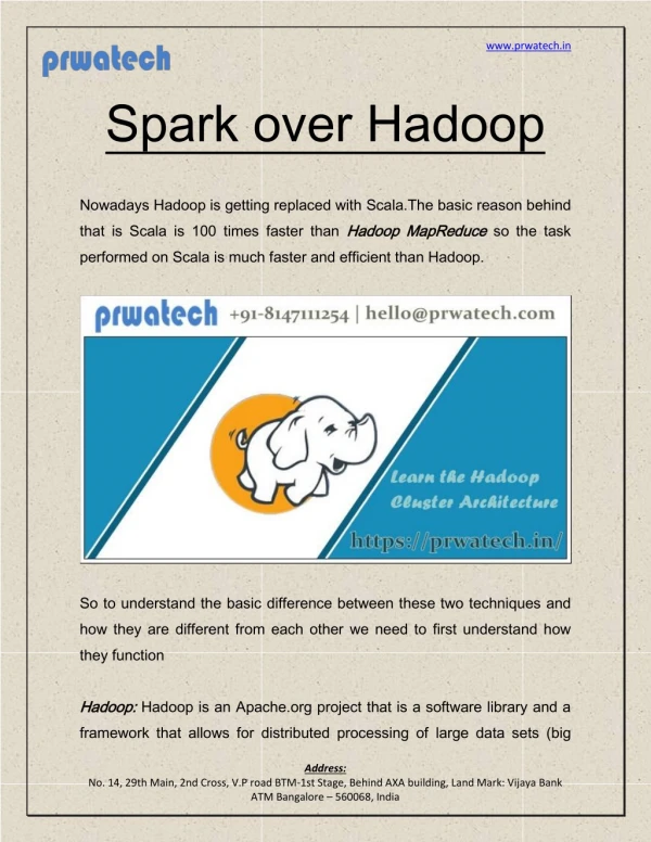 Spark over Hadoop