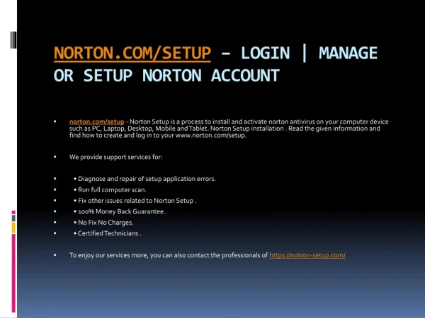 norton com setup login manage or setup norton account