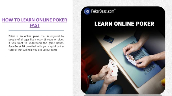 How to Learn Online Poker Fast in India