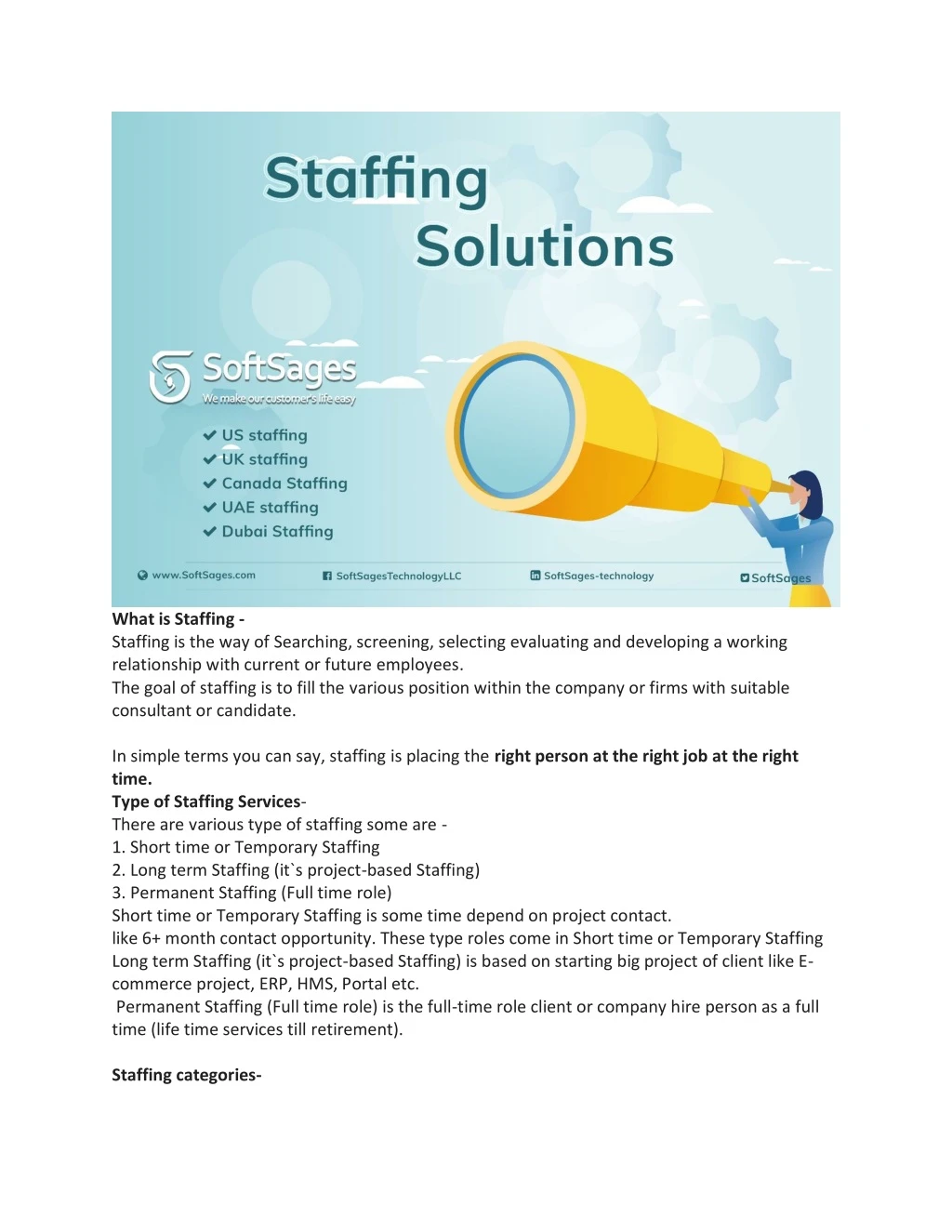 what is staffing staffing is the way of searching