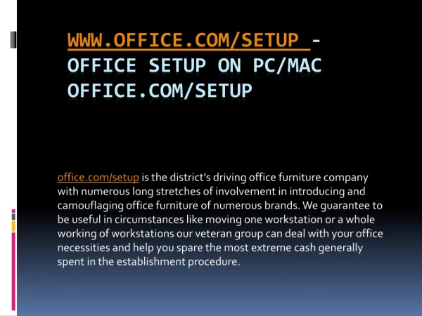 www office com setup office setup on pc mac office com setup