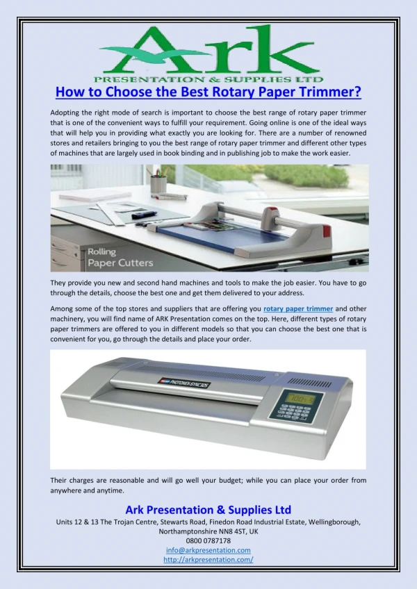 how to choose the best rotary paper trimmer