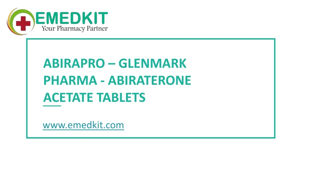 abirapro glenmark pharma abiraterone acetate