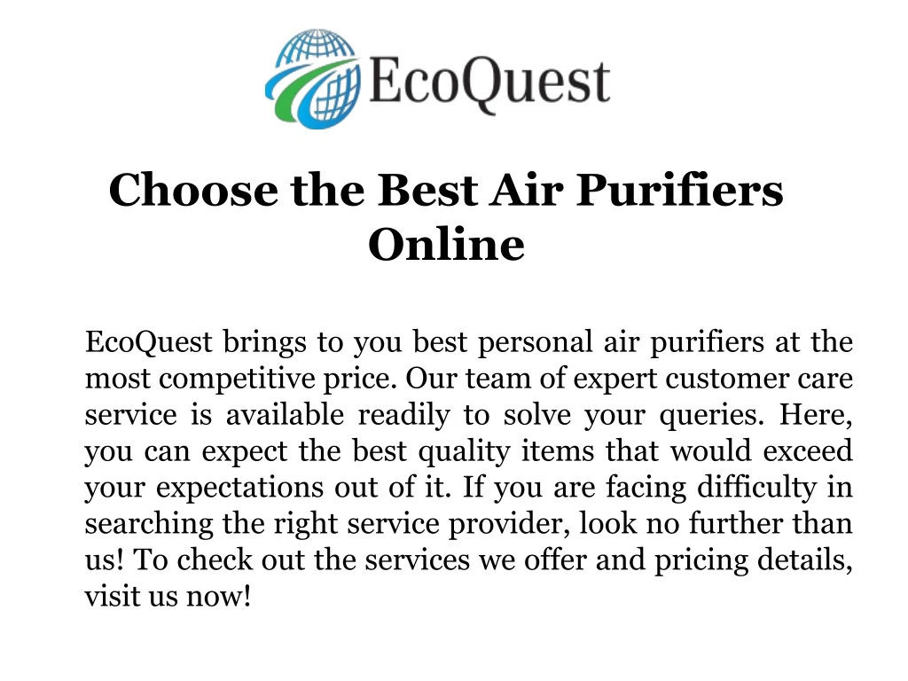 choose the best air purifiers online