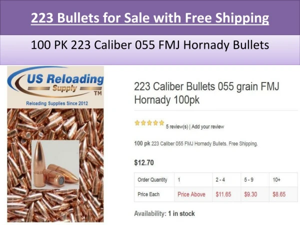 223 Bullets for Sale with Free Shipping