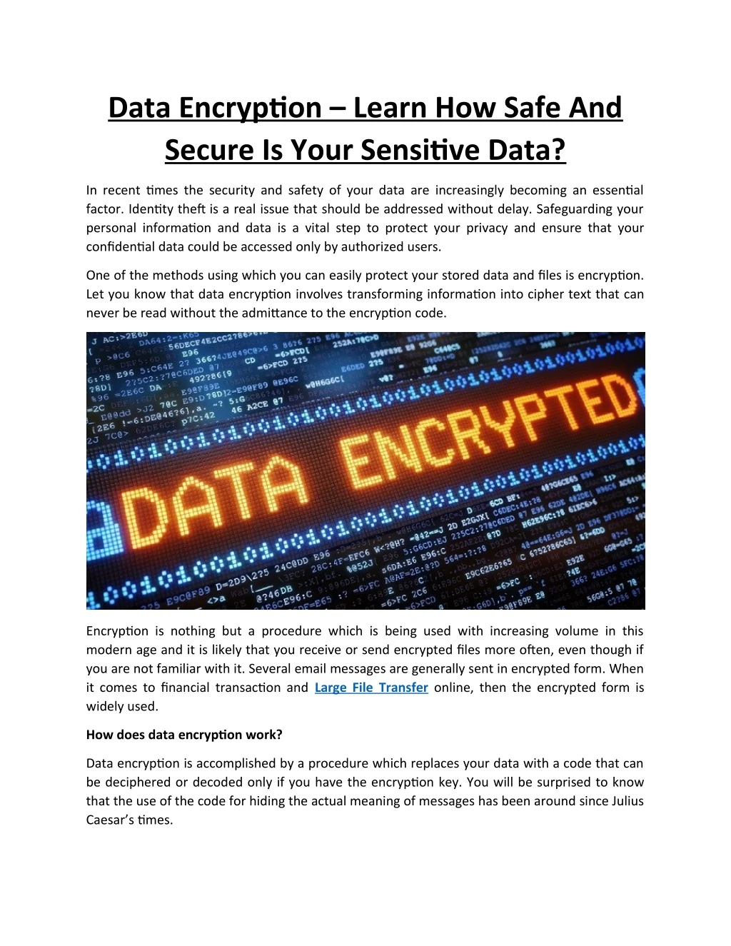 data encryption learn how safe and secure is your