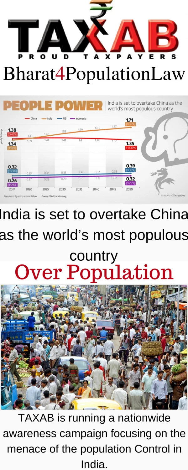 Over Population in India | #Bharat4PopulationLaw TAXAB