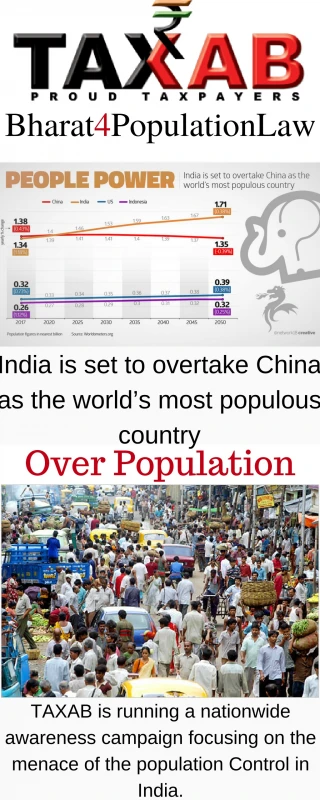 Over Population in India | #Bharat4PopulationLaw TAXAB - slide 1