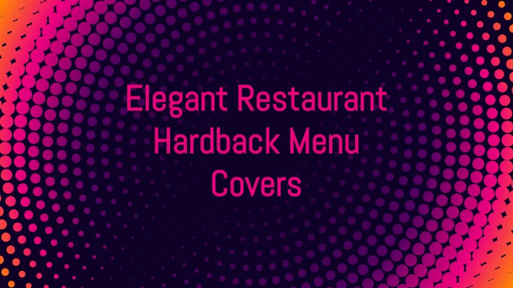 e legant restauran t hardback menu covers