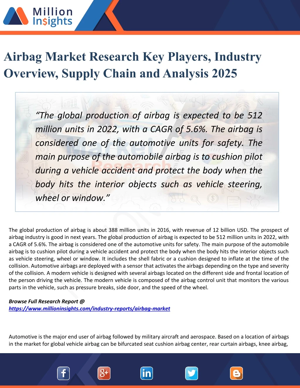 airbag market research key players industry