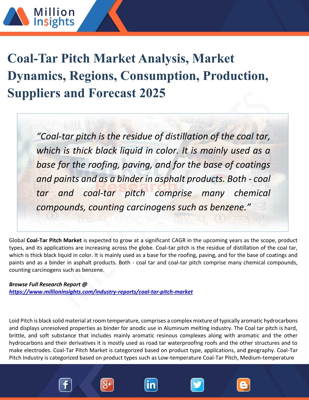 coal tar pitch market analysis market dynamics