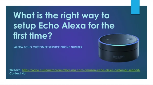 What is the right way to setup Echo Alexa for the first time?