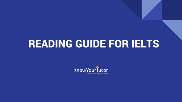 Reading Guide for IELTS