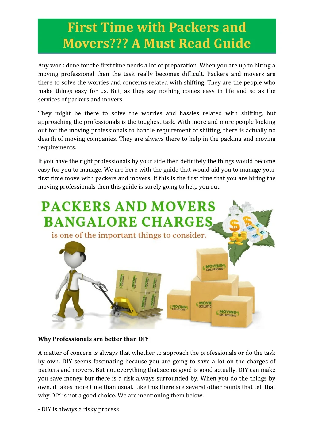 first time with packers and movers a must read