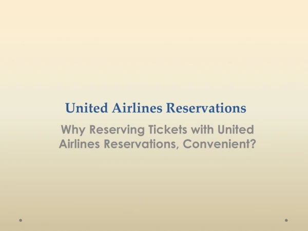 United Airlines Reservations Dt 