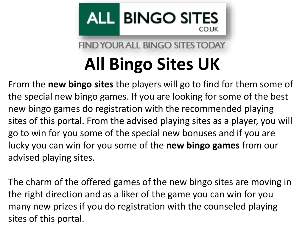 all bingo sites uk