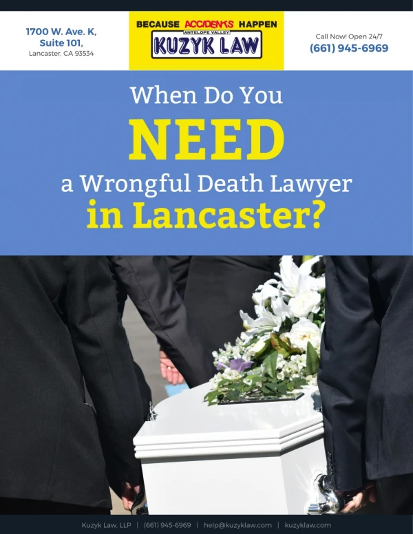 When Do You Need a Wrongful Death Lawyer in Lancaster