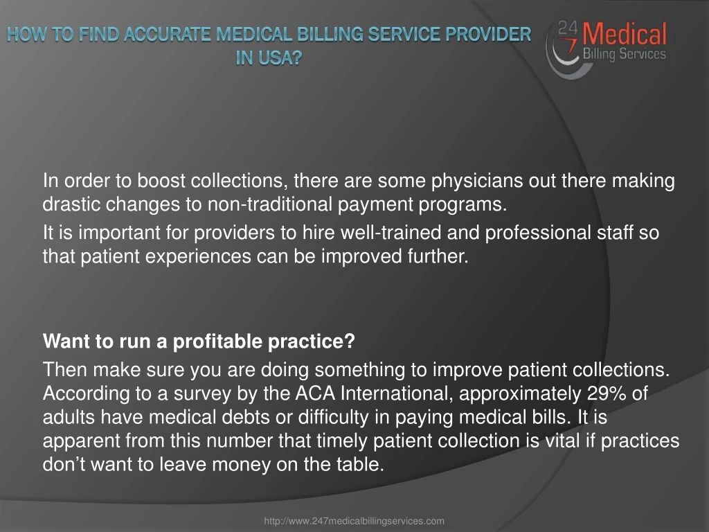 how to find accurate medical billing service provider in usa