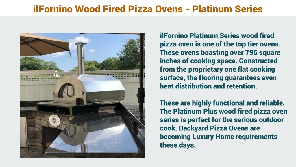 ilfornino wood fired pizza ovens platinum series