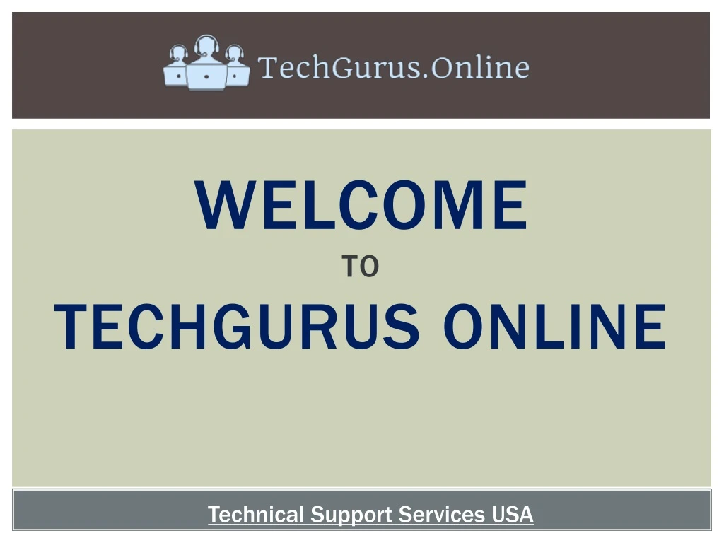 welcome to techgurus online