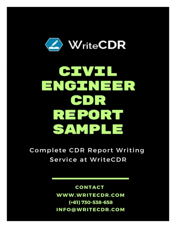 CIVIL ENGINEER CDR REPORT SAMPLE