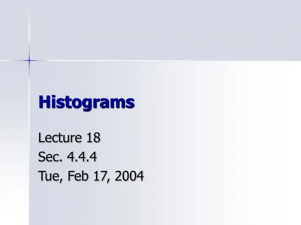 Histograms