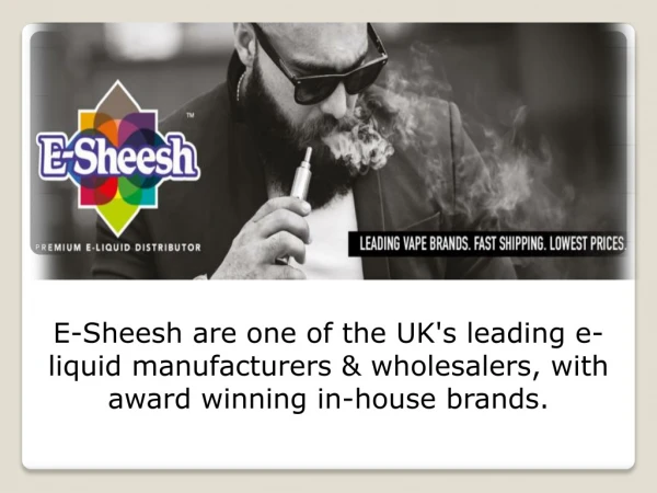 E-Sheesh | Online Vape Shop - Discounted E-Liquid Brands From Around The World