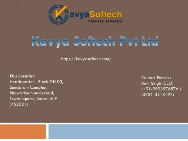 Kavya softech pvt ltd ios internship