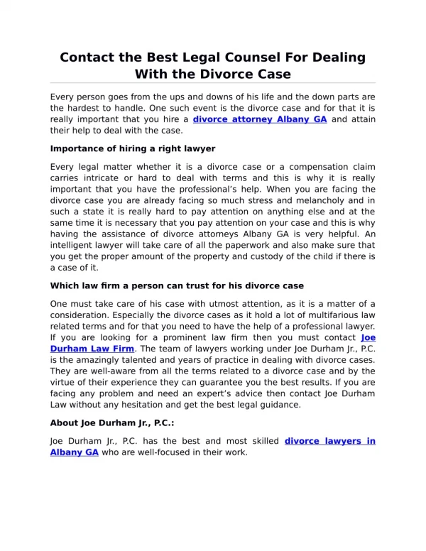Contact the Best Legal Counsel For Dealing With the Divorce Case