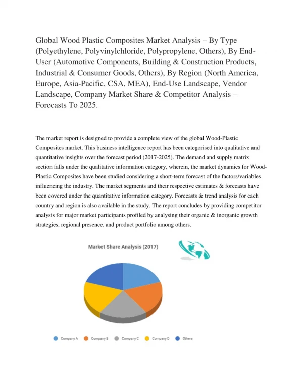 global wood plastic composites market analysis