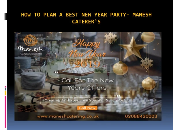 How to plan a best New Year party- Manesh Caterer’s