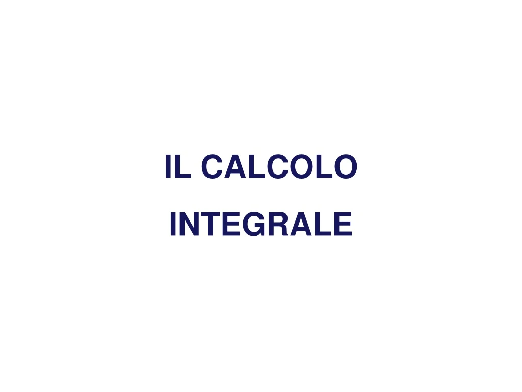 il calcolo