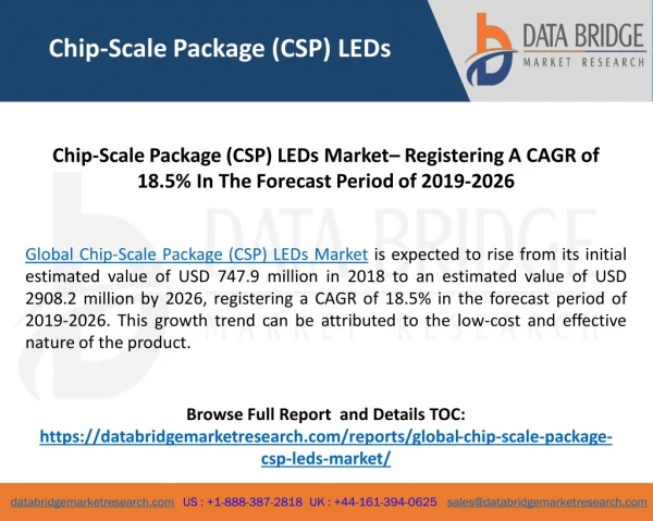 Global Chip-Scale Package (CSP) LEDs Market– Industry Trends and Forecast to 2026