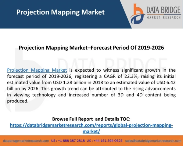 Global Projection Mapping Market– Industry Trends and Forecast to 2026