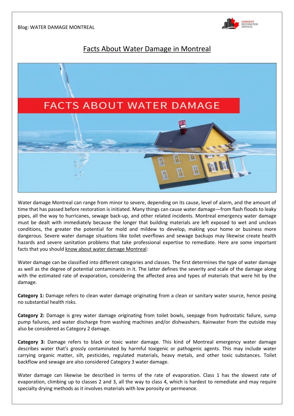 blog water damage montreal