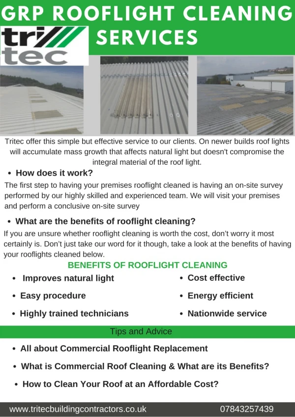 GRP Rooflight Cleaning Services
