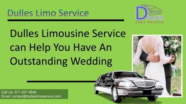 Limo Service Dulles can Help You Have An Outstanding Wedding
