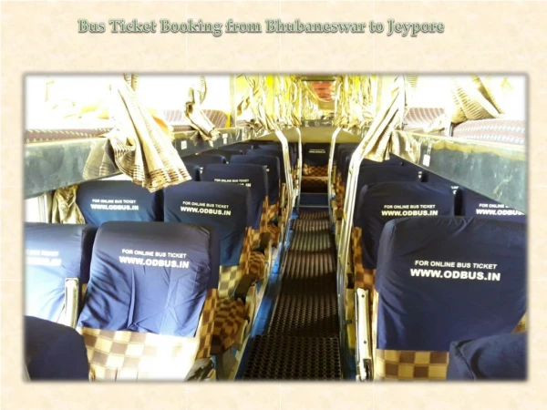 Bus Ticket Booking from Bhubaneswar to Jeypore