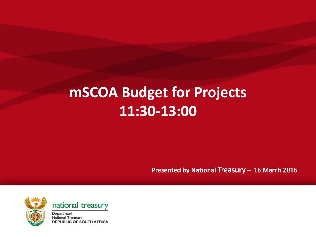 mscoa budget for projects 11 30 13 00