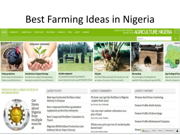 Agricultural information service online