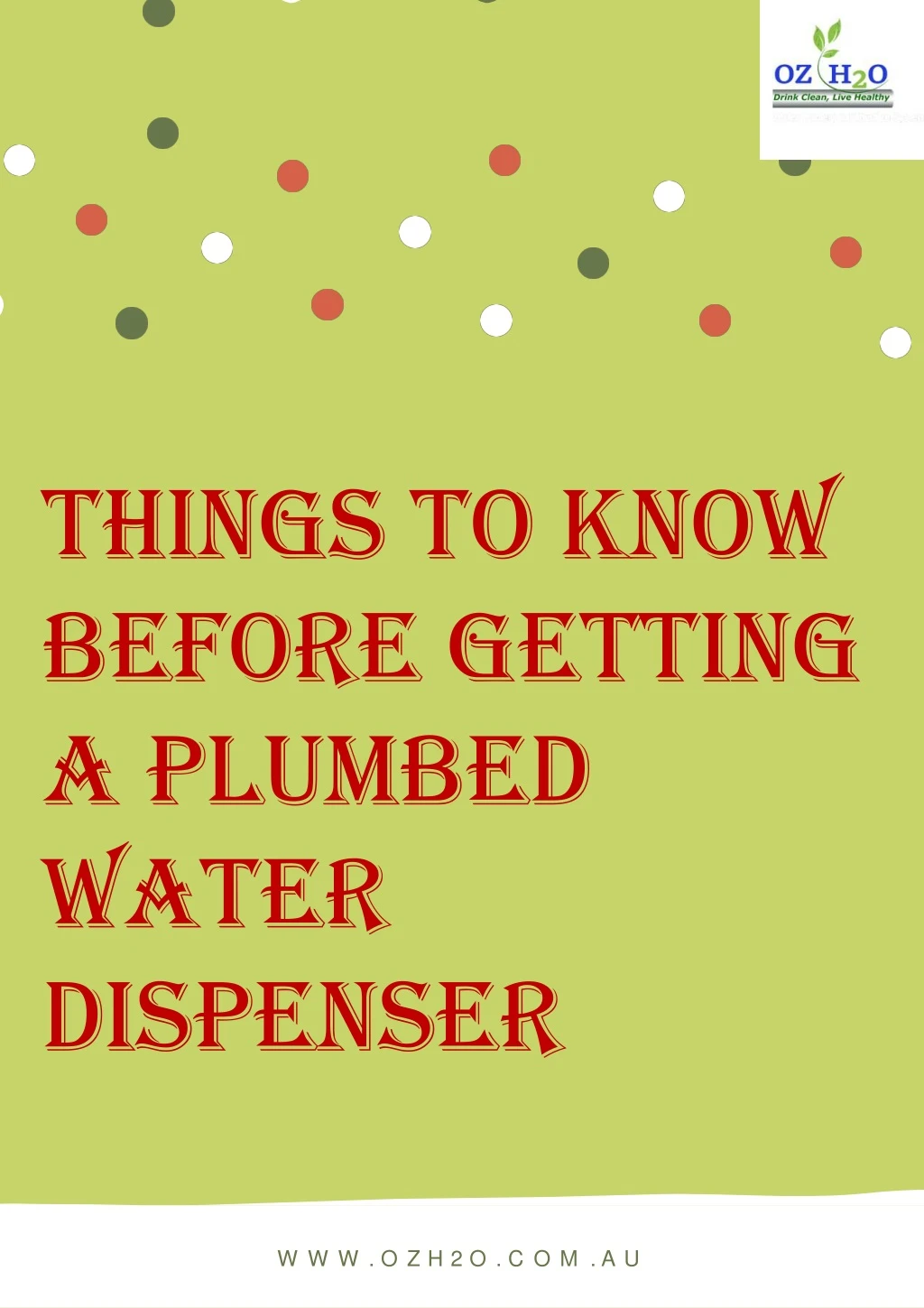 things to know before getting a plumbed water