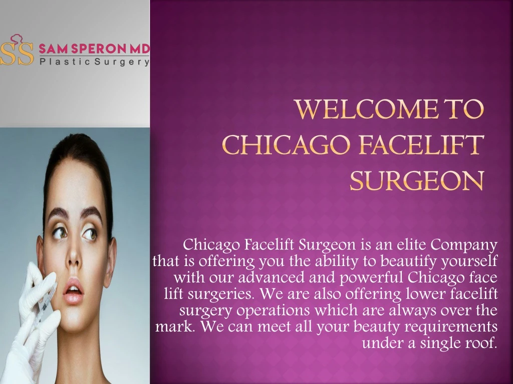 welcome to chicago facelift surgeon