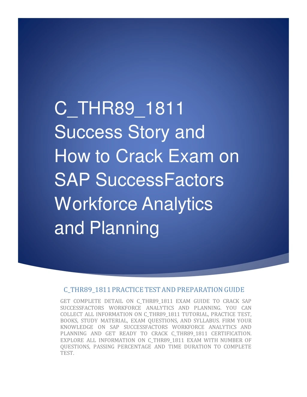 c thr89 1811 success story and how to crack exam