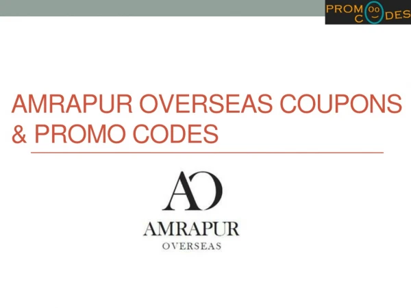 Amrapur Overseas Coupons & Promo Codes