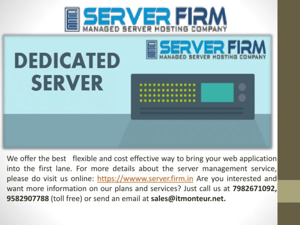 Best Cheap Dedicated Server Provider Company in India